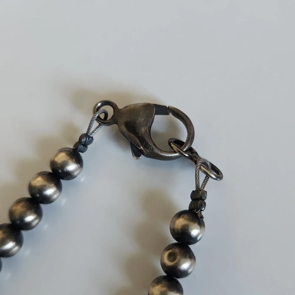 Besutuful NWT Native American Navajo Turquoise Pendant & Pearl Necklace 🩵🩶♥️🎁 - Picture 5 of 16